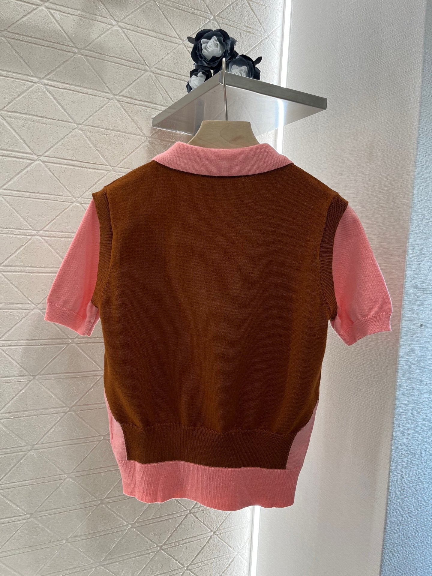 Fake two-piece ππππ knitted top