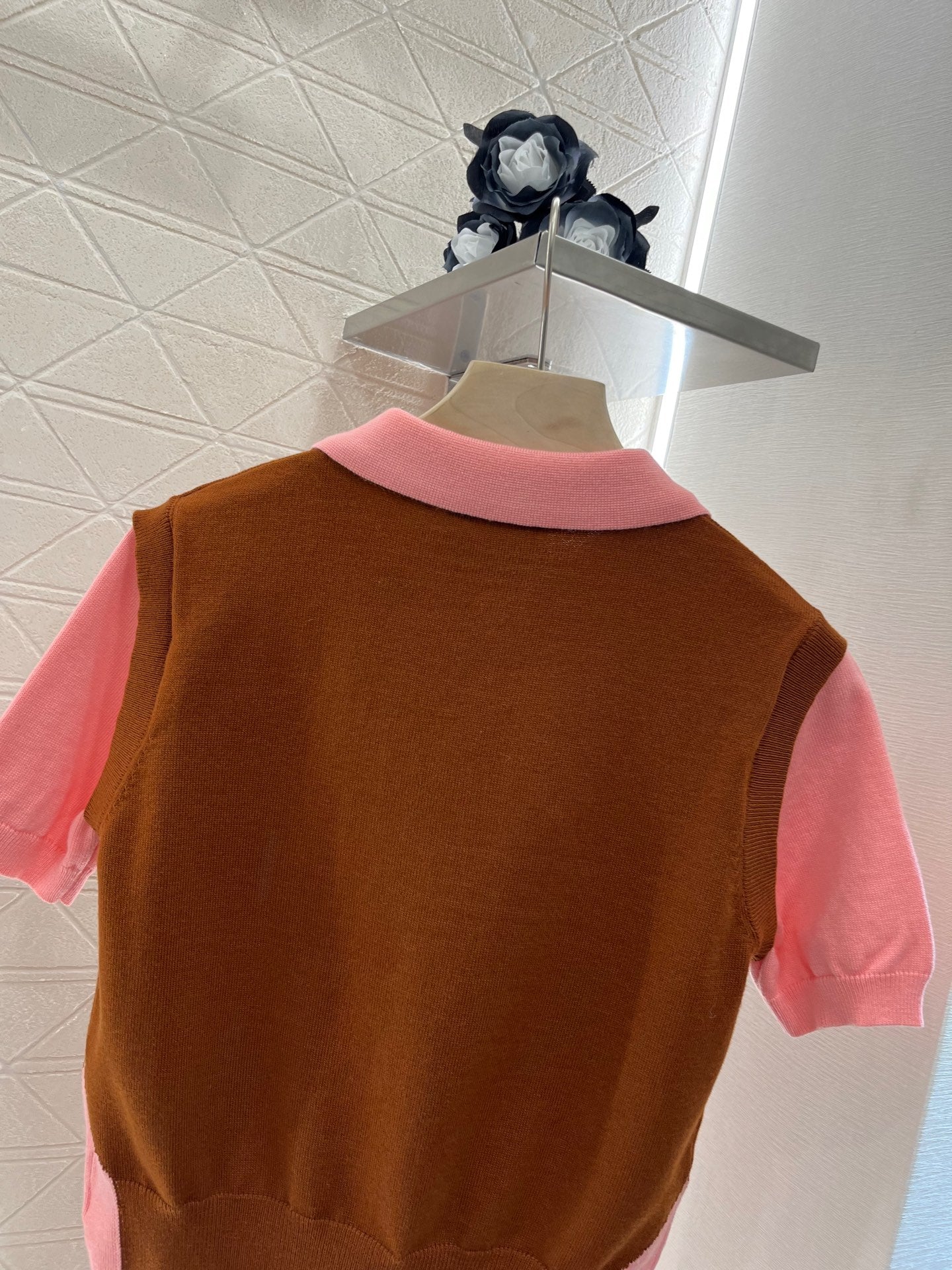 Fake two-piece ππππ knitted top