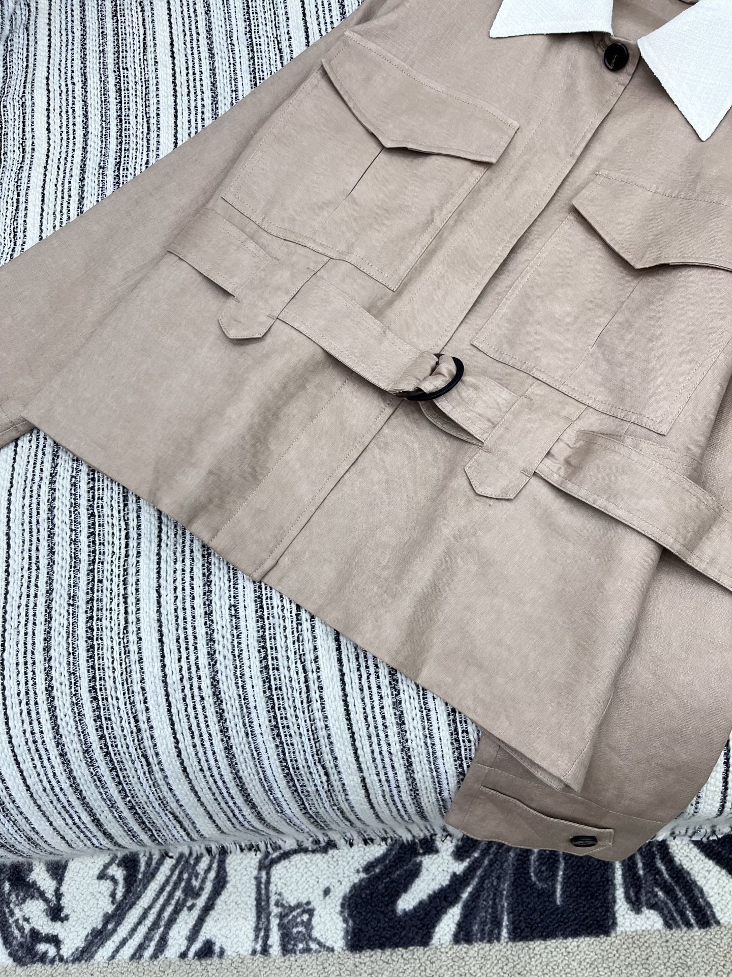 25 Autumn New Arrivals Old Money Style Linen Belt Women's Jacket