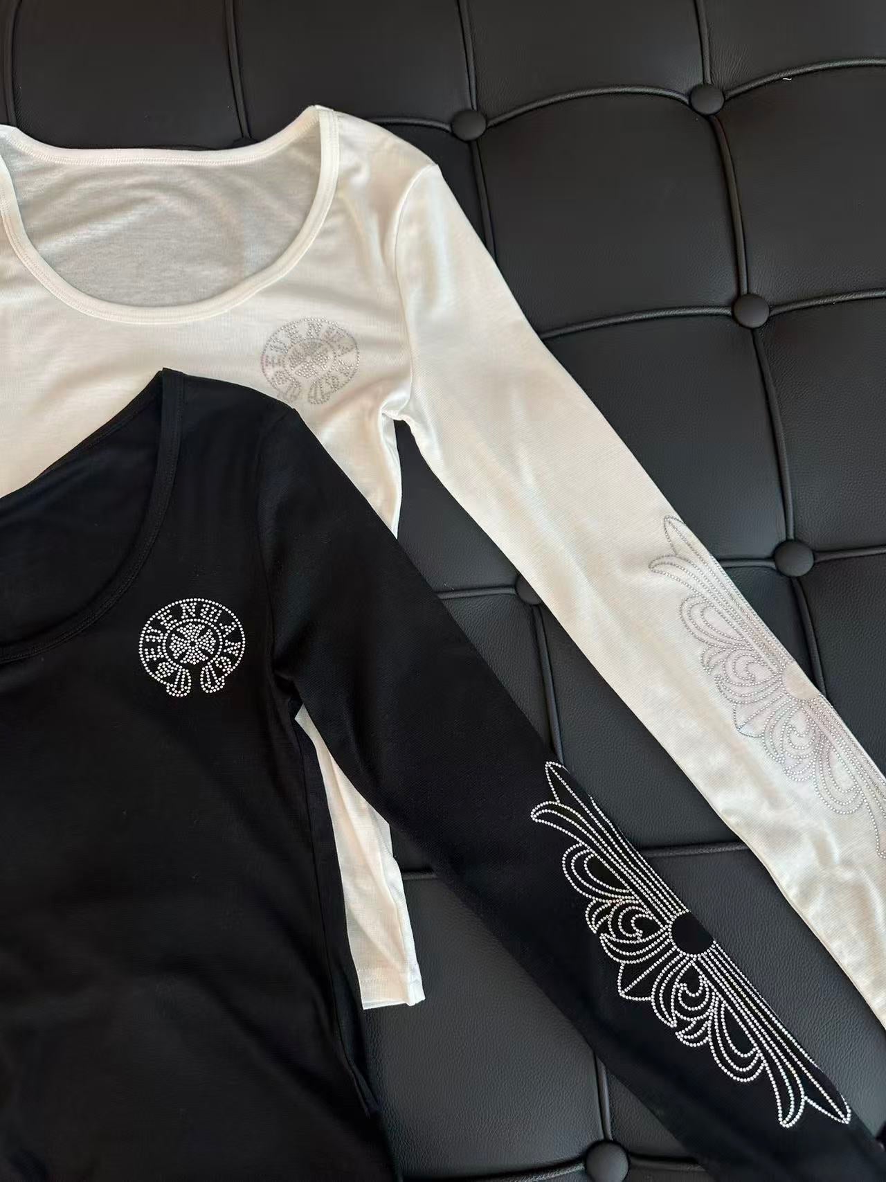 2025 New Tencel Wool Rhinestone Base Shirt