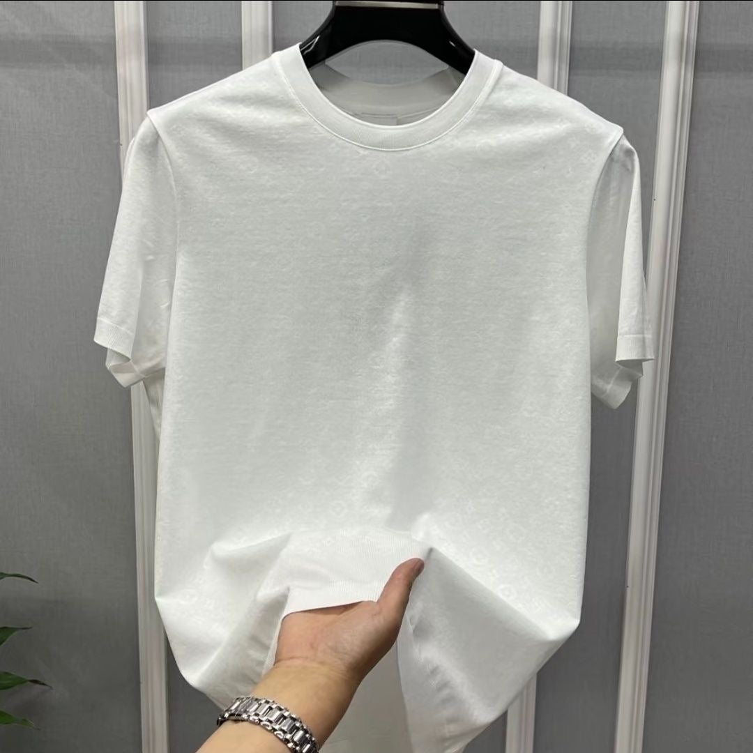 Embossed Cotton T-Shirt