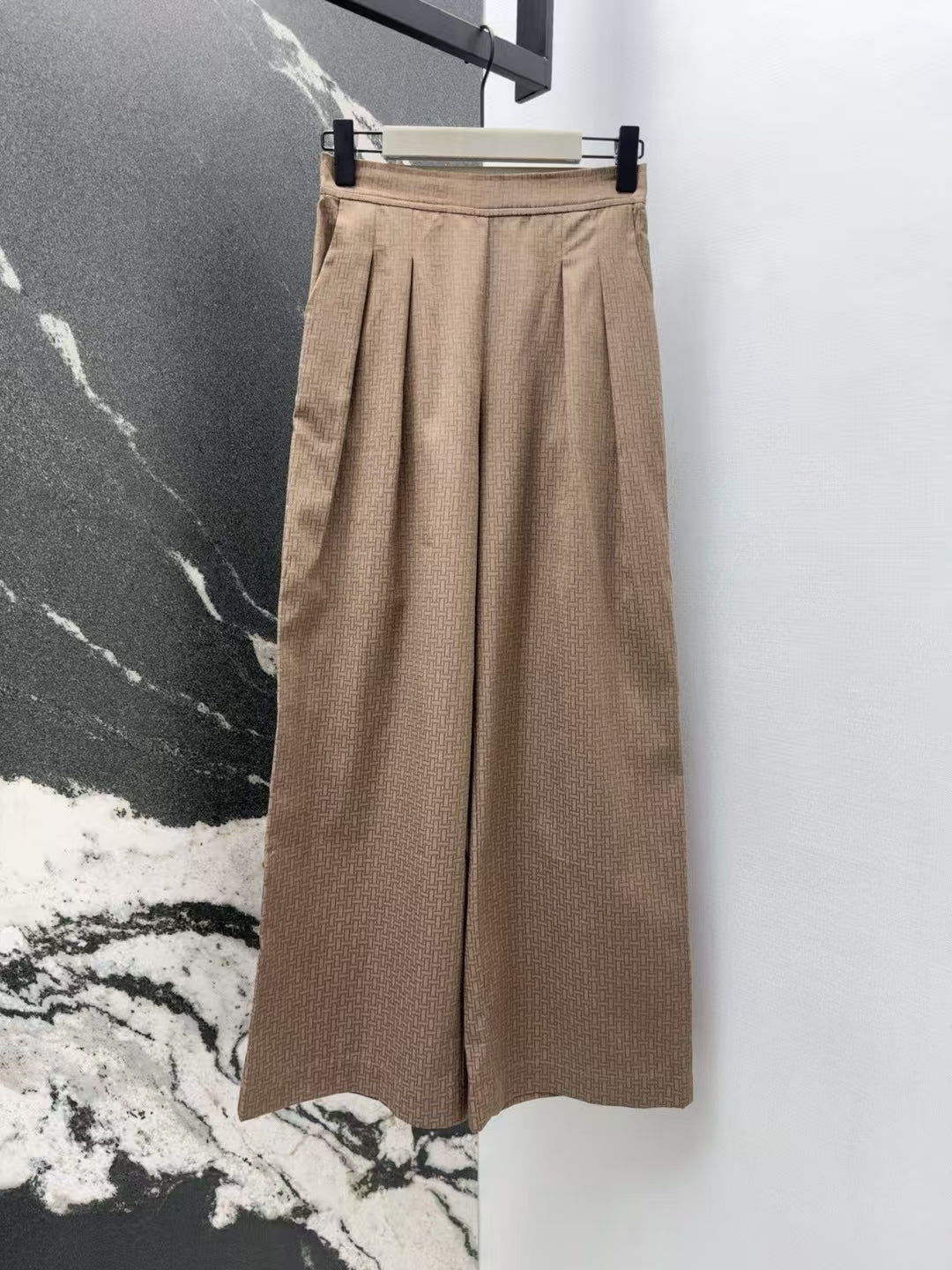 Early Spring New Arrival Dark Jacquard Straight Pants