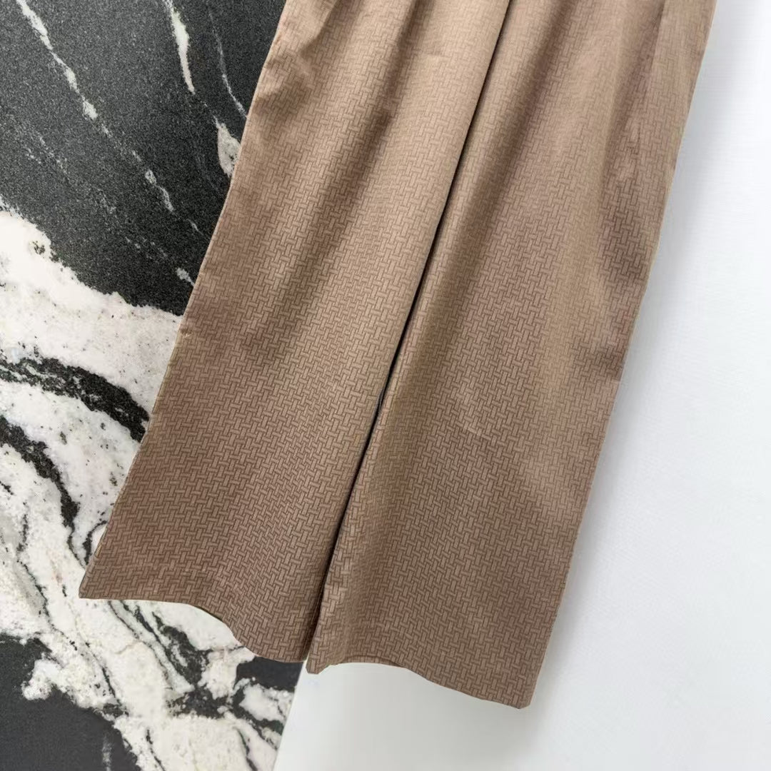 Early Spring New Arrival Dark Jacquard Straight Pants