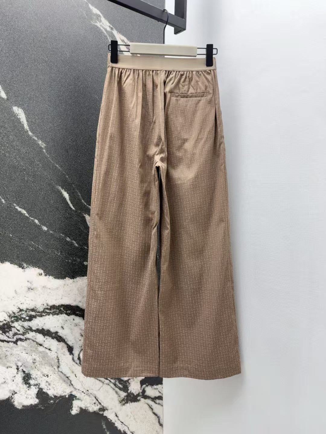 Early Spring New Arrival Dark Jacquard Straight Pants