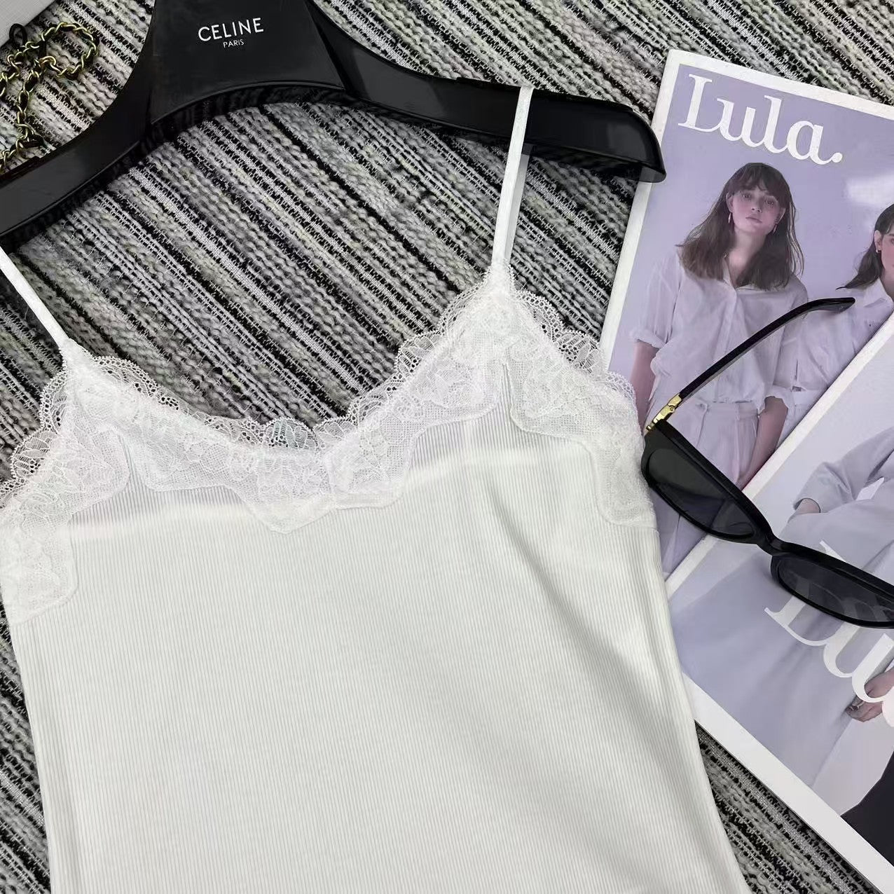 Lace patchwork camisole