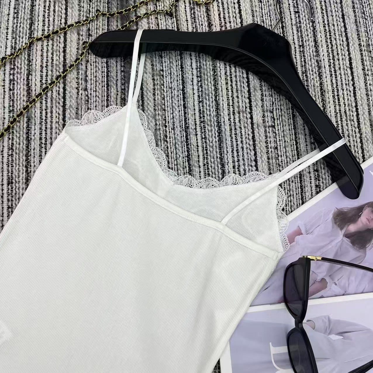 Lace patchwork camisole