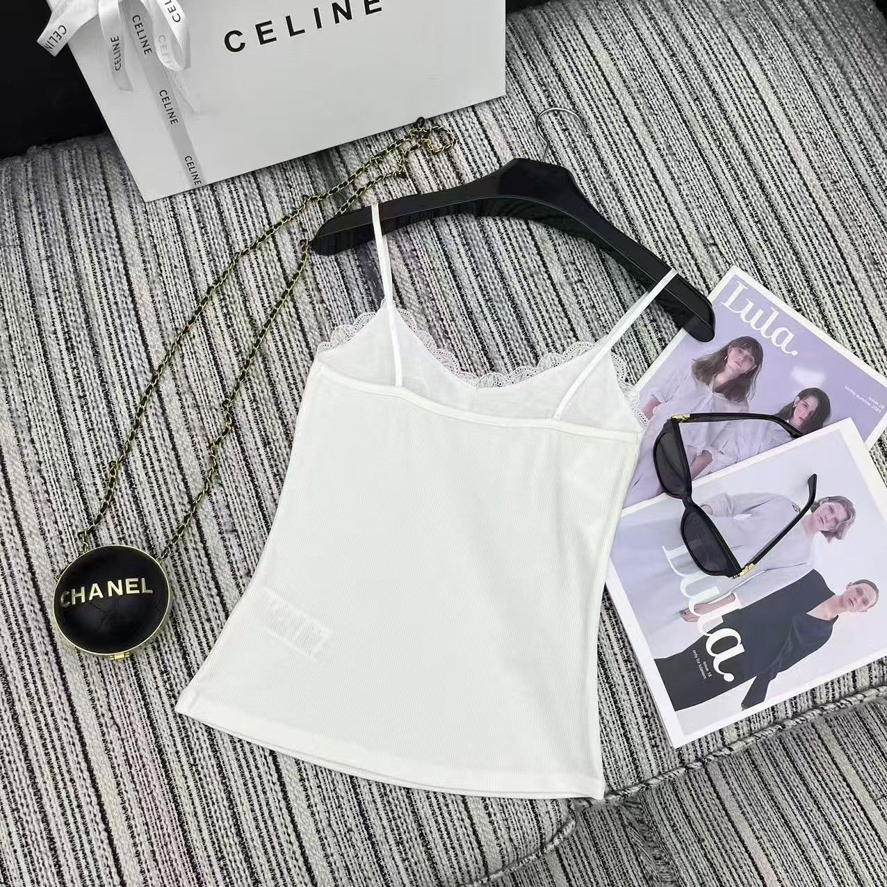 Lace patchwork camisole