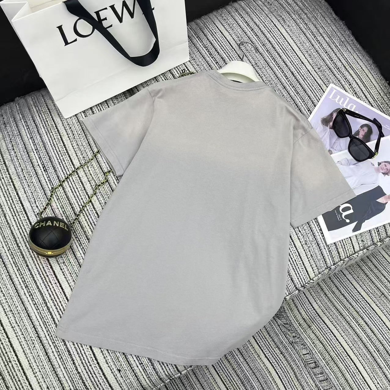 Logo embroidered short-sleeved crew neck T-shirt