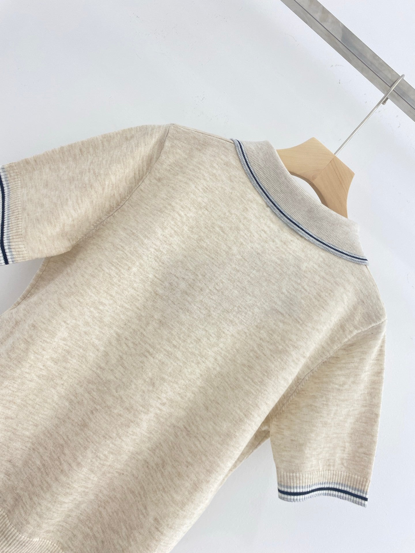 Lapel polo knitted top