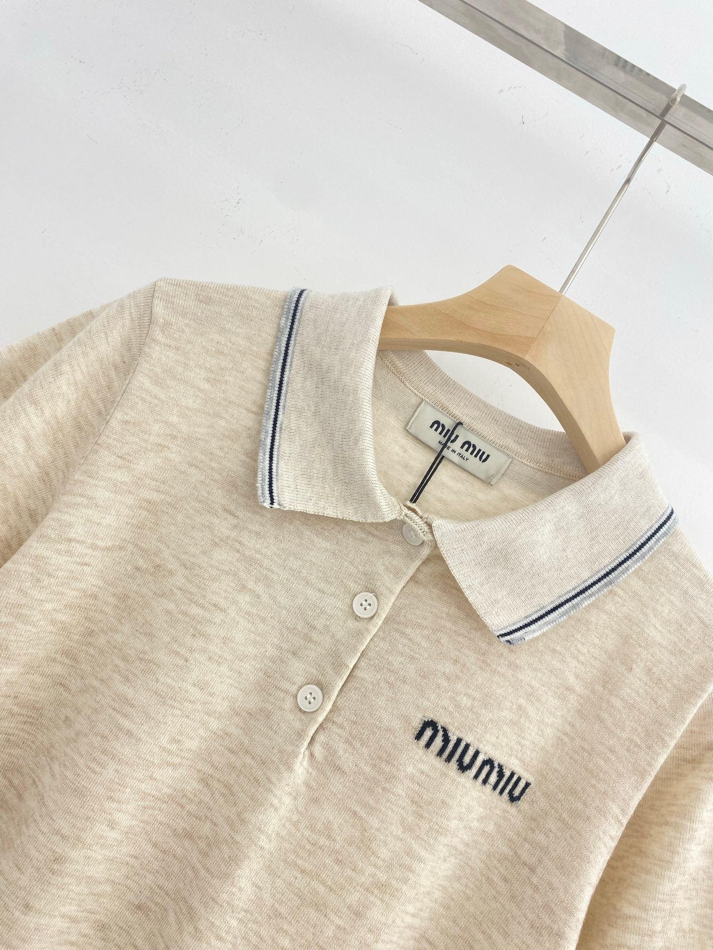 Lapel polo knitted top