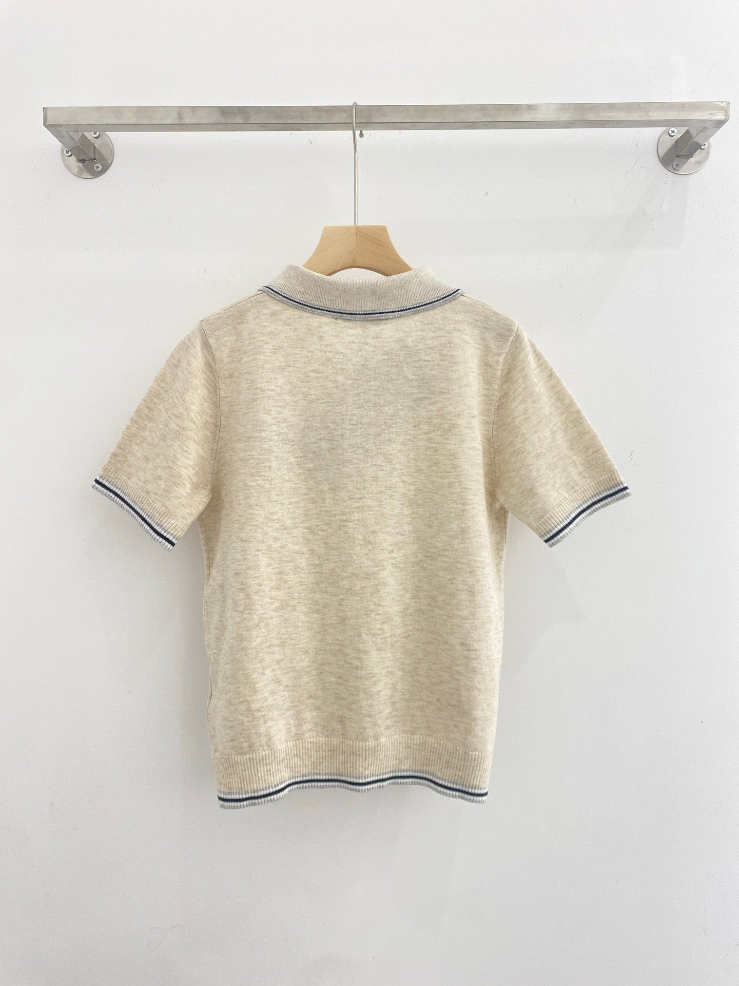 Lapel polo knitted top