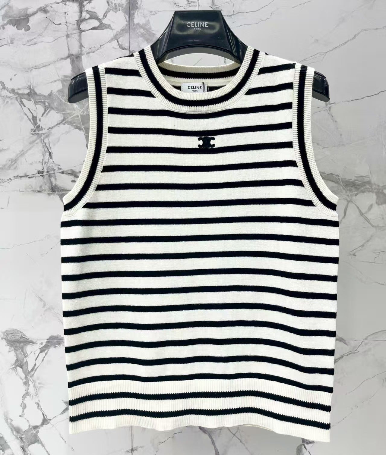 Spring/Summer French Style Striped Sleeveless Tank Top