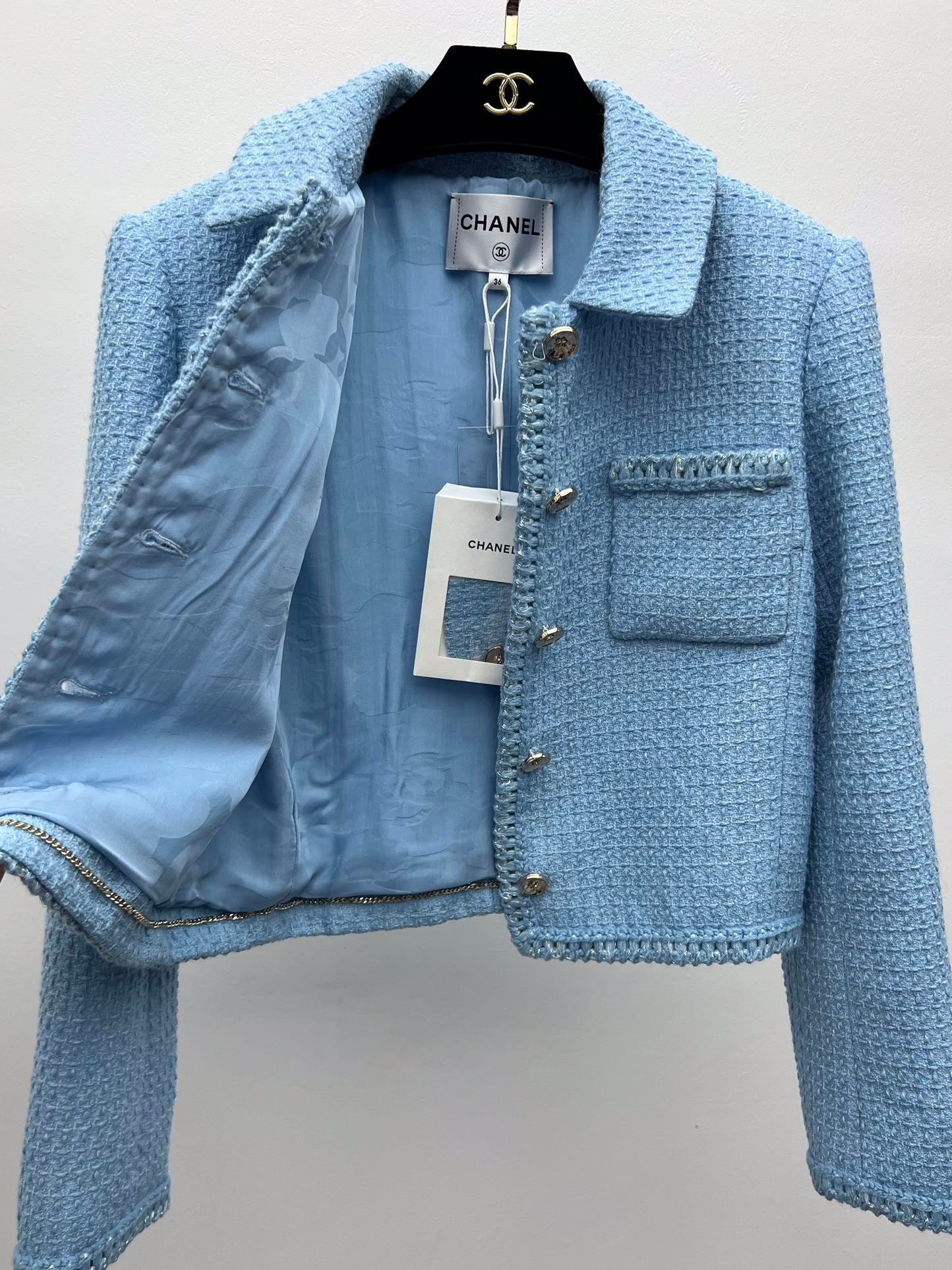 Woven-Hem Dress Jacket