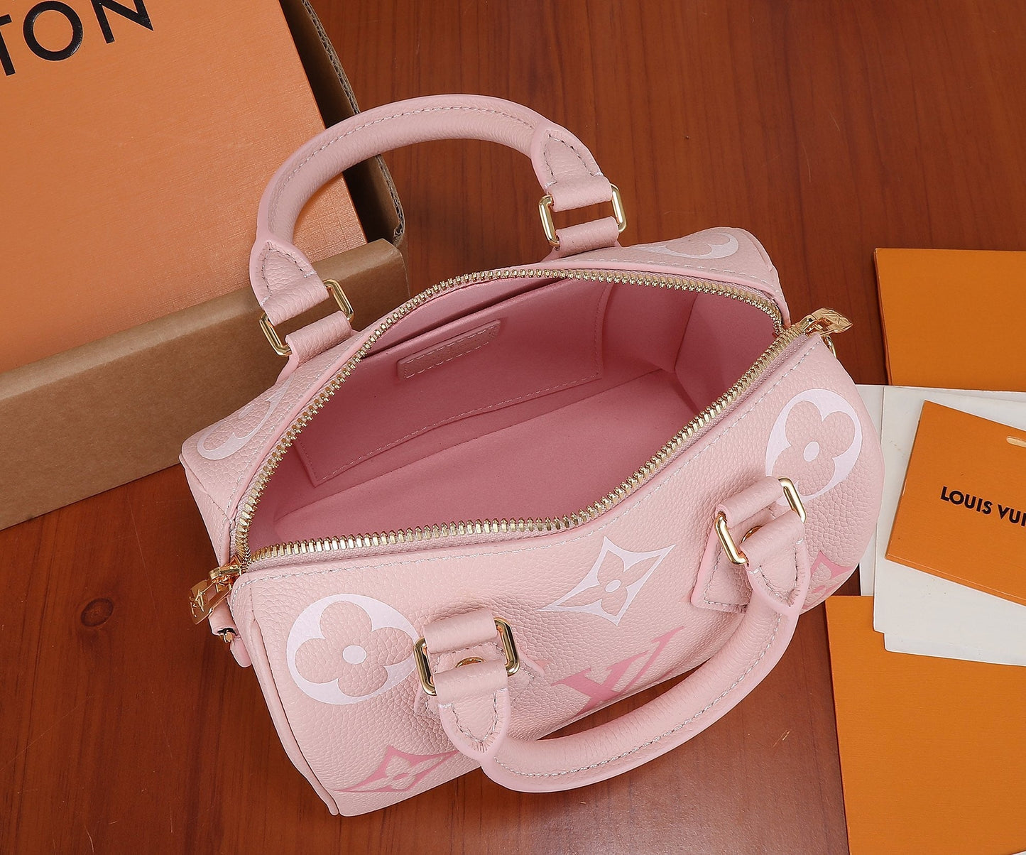 embossed leather bag