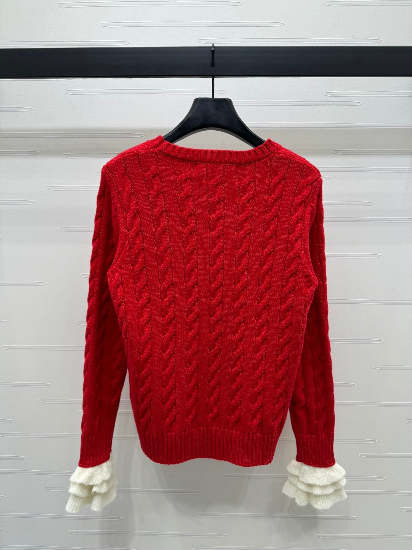 Cable-knit pullover sweater