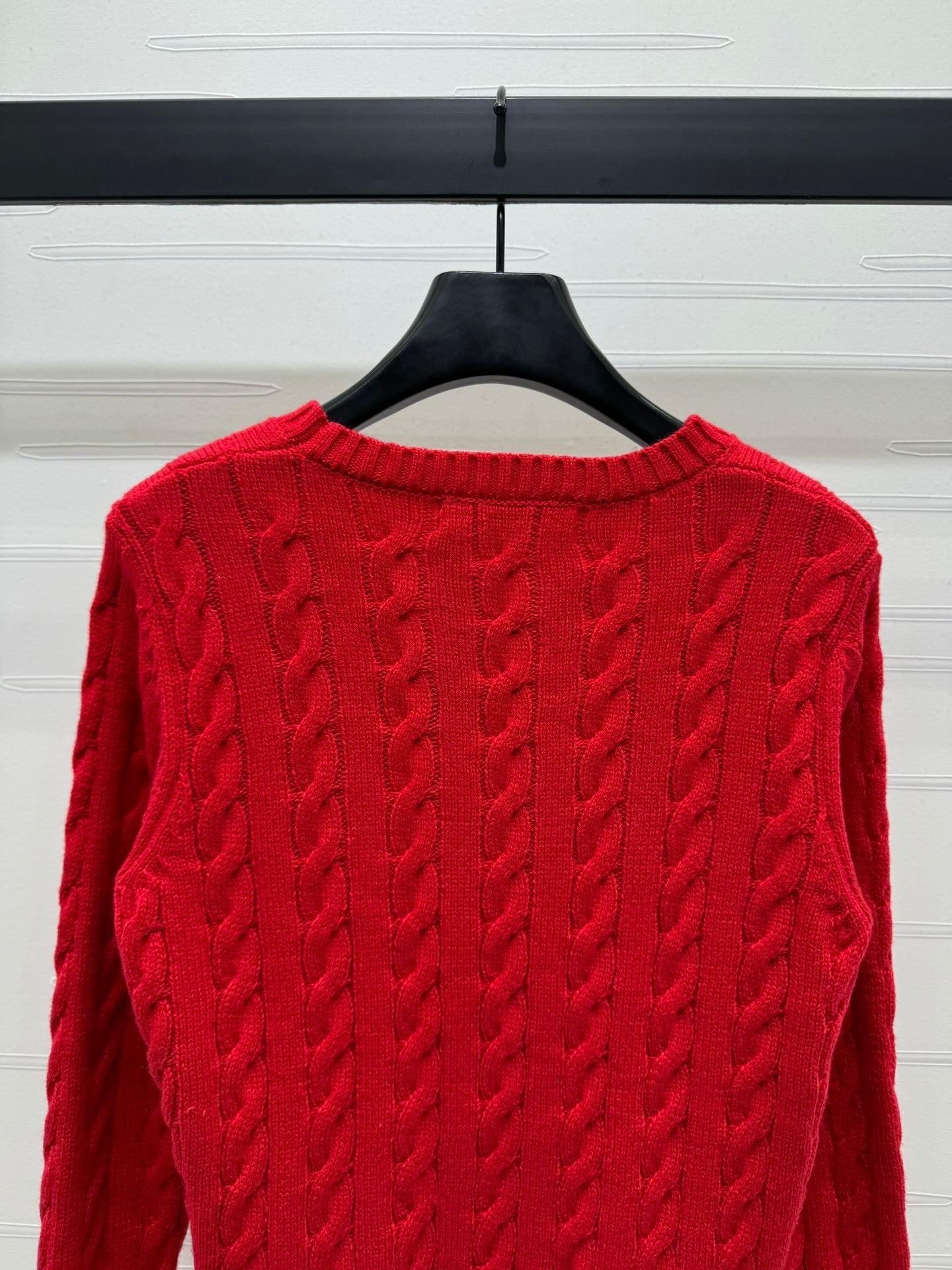 Cable-knit pullover sweater
