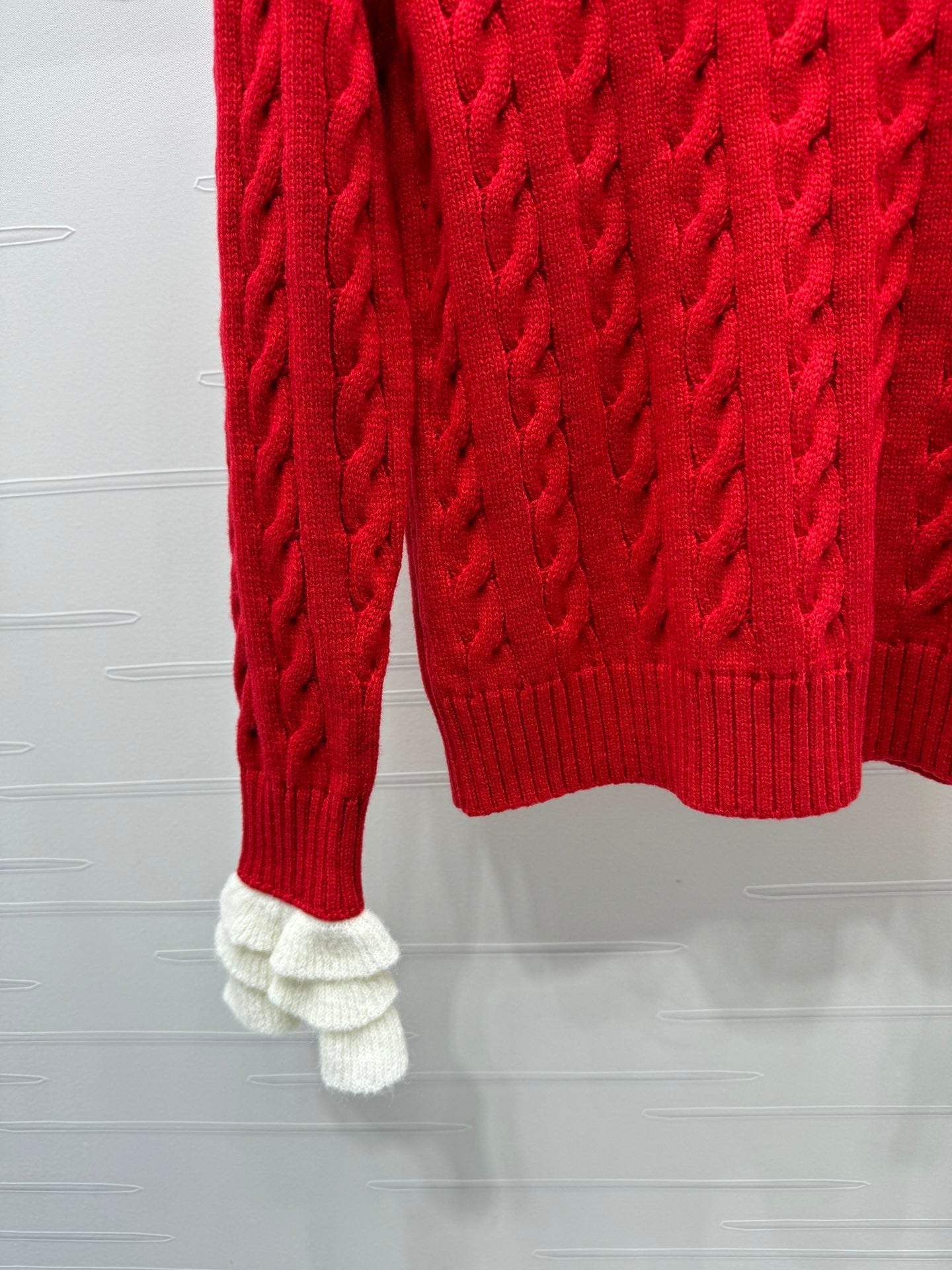 Cable-knit pullover sweater