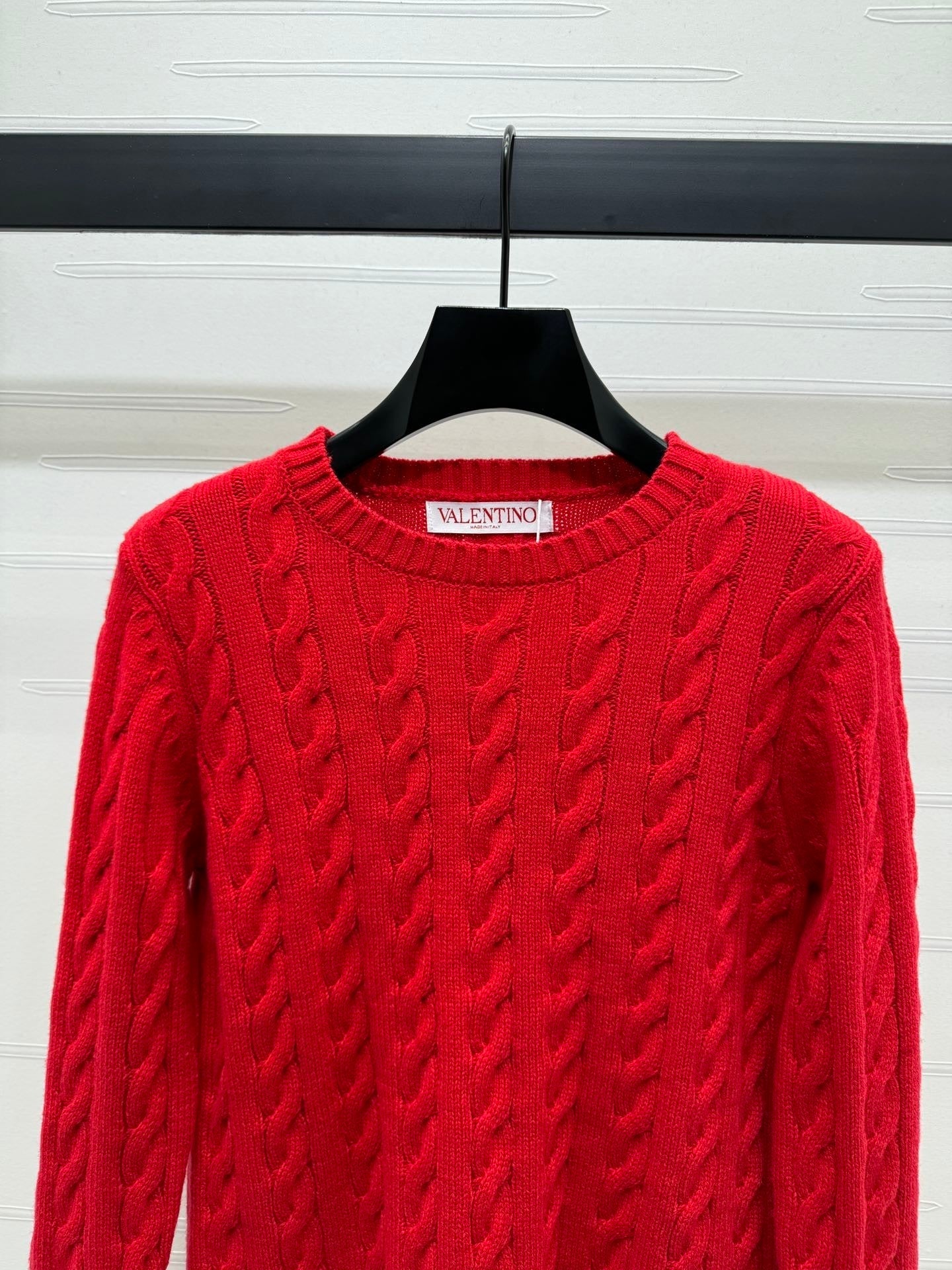 Cable-knit pullover sweater