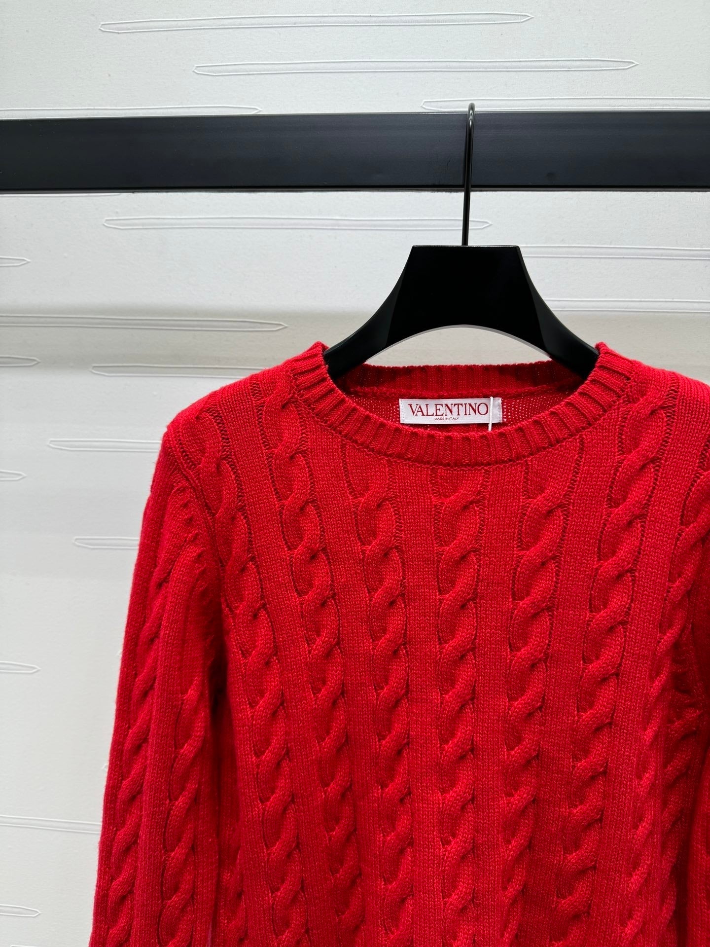 Cable-knit pullover sweater