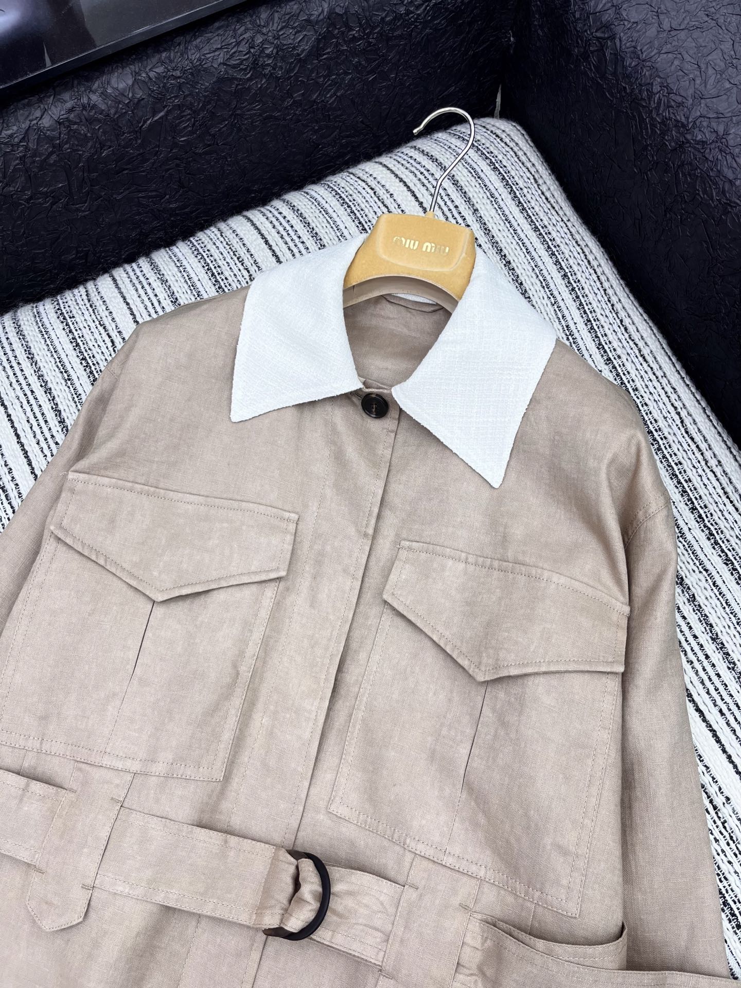 25 Autumn New Arrivals Old Money Style Linen Belt Women's Jacket