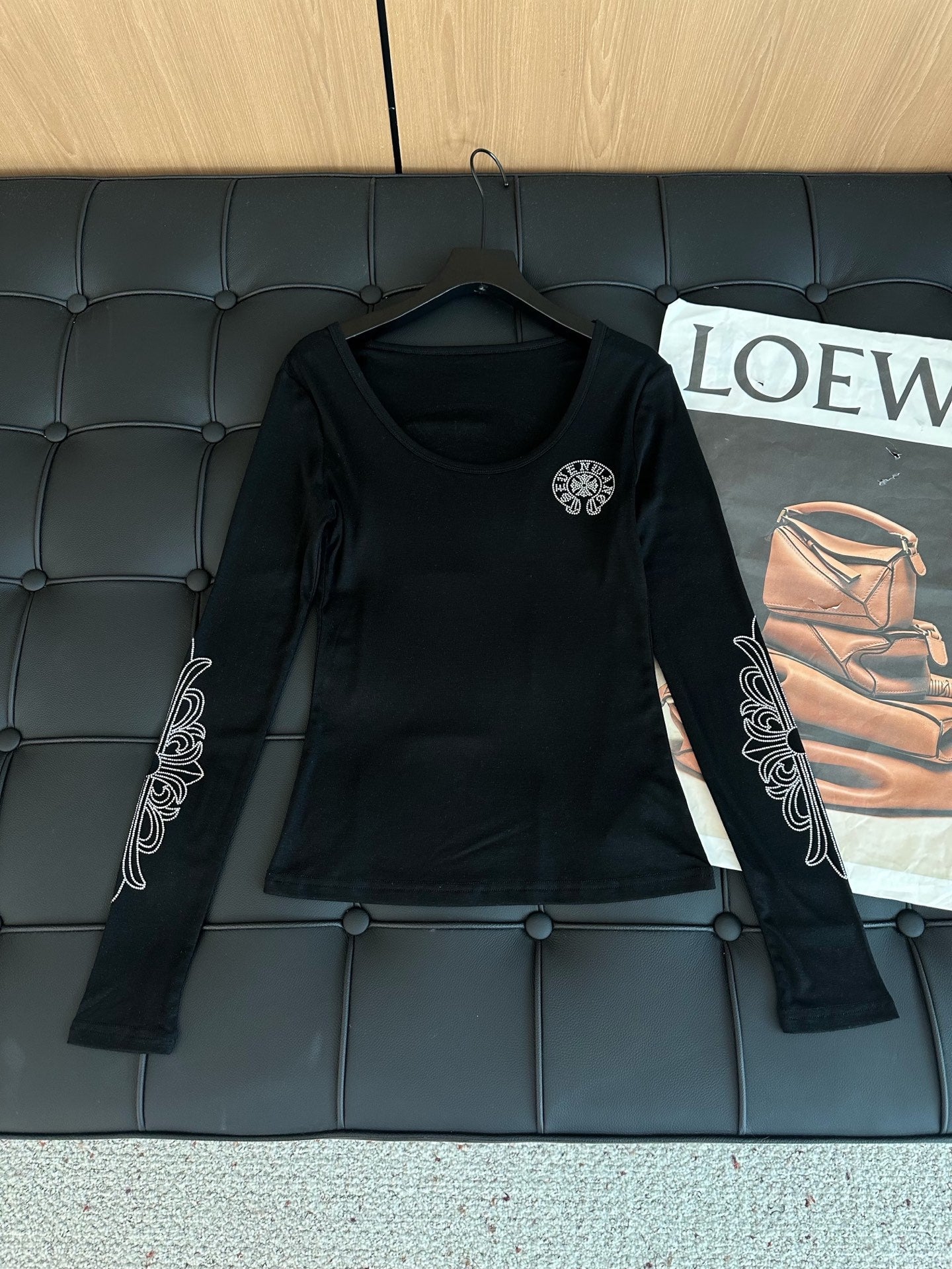 2025 New Tencel Wool Rhinestone Base Shirt