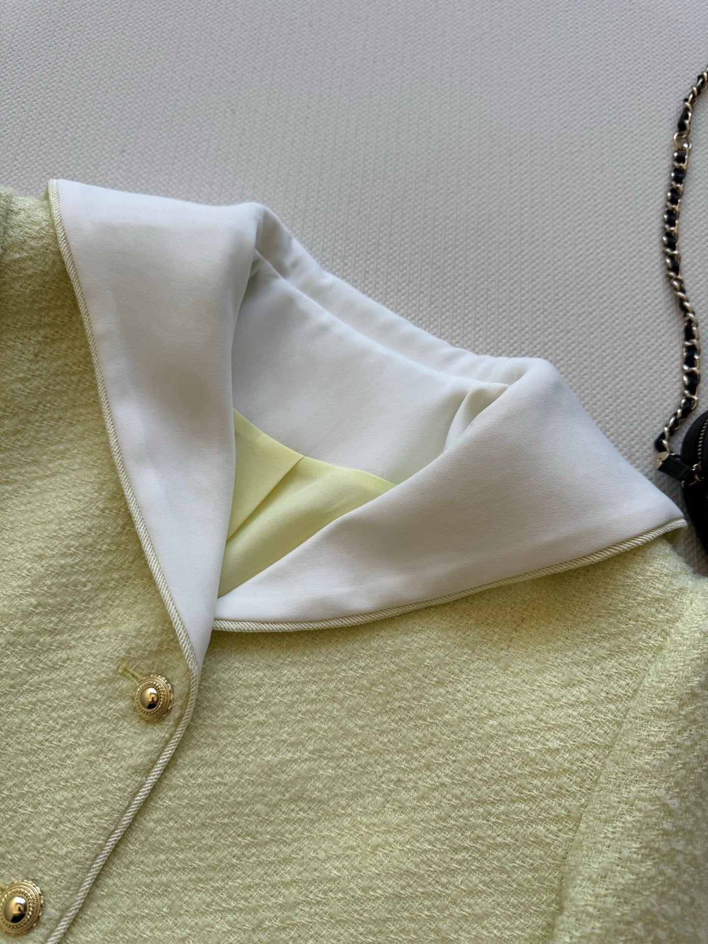 25 new navy collar small Chanel style suit