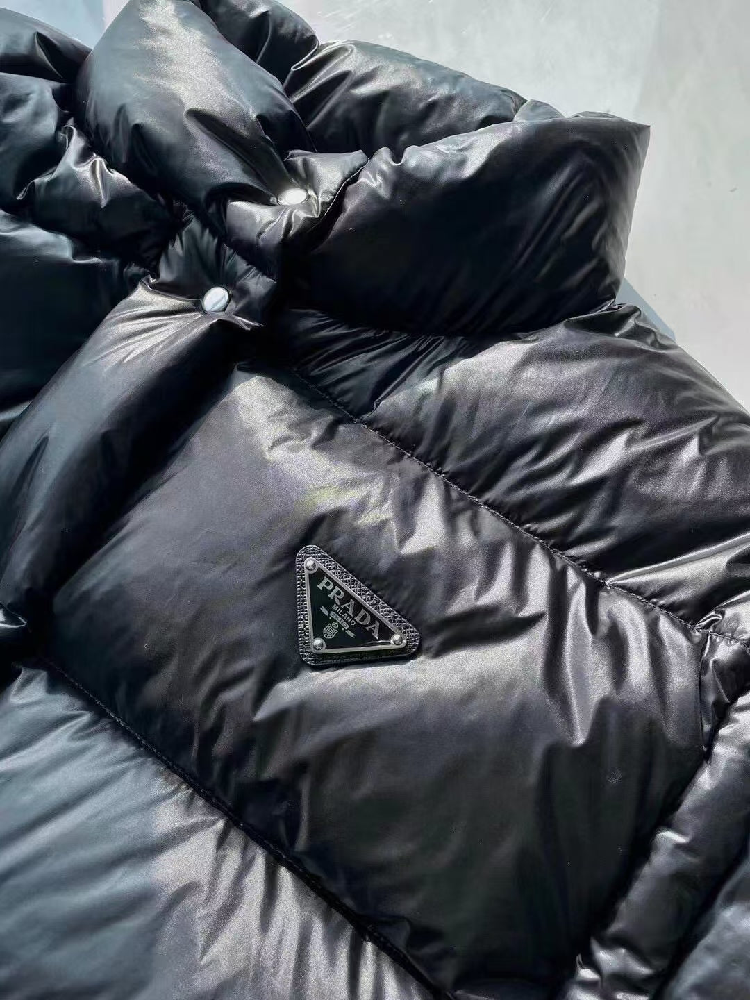Hooded Snap-Button Down Jacket