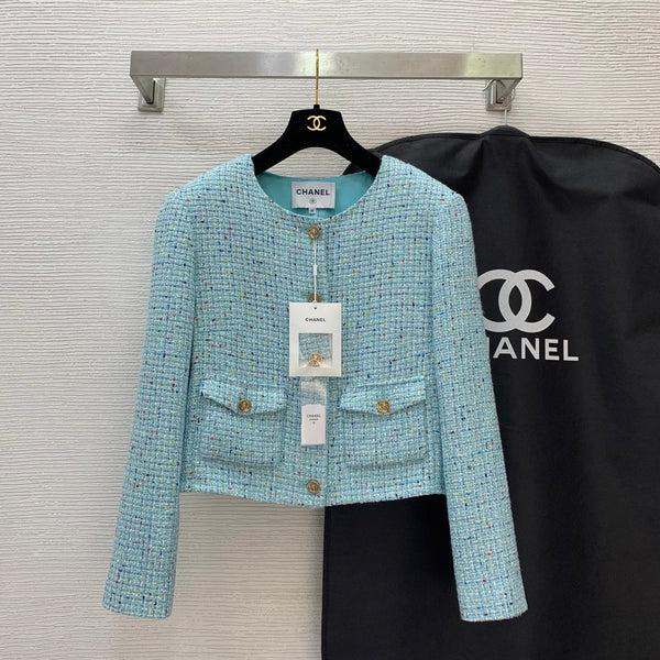 Lake blue Chanel style jacket