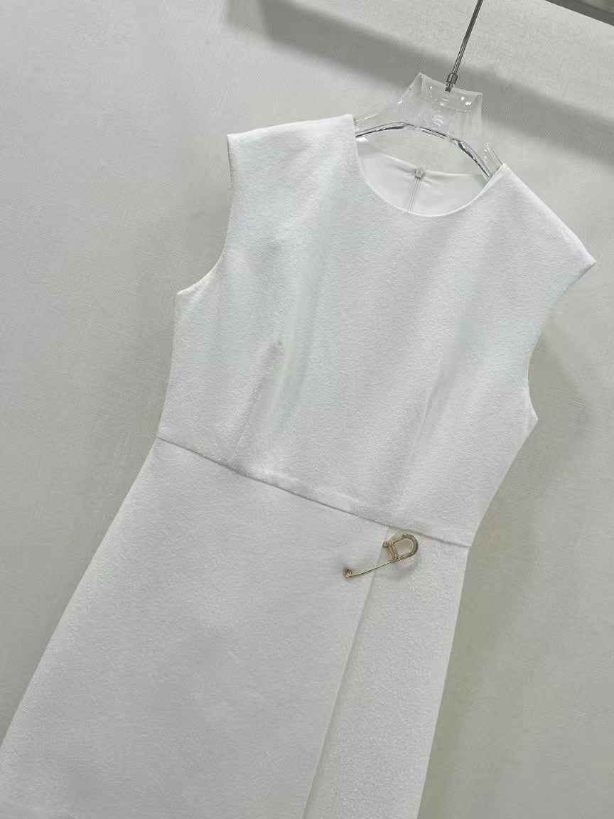 New Style Safety Pin Sleeveless Dress