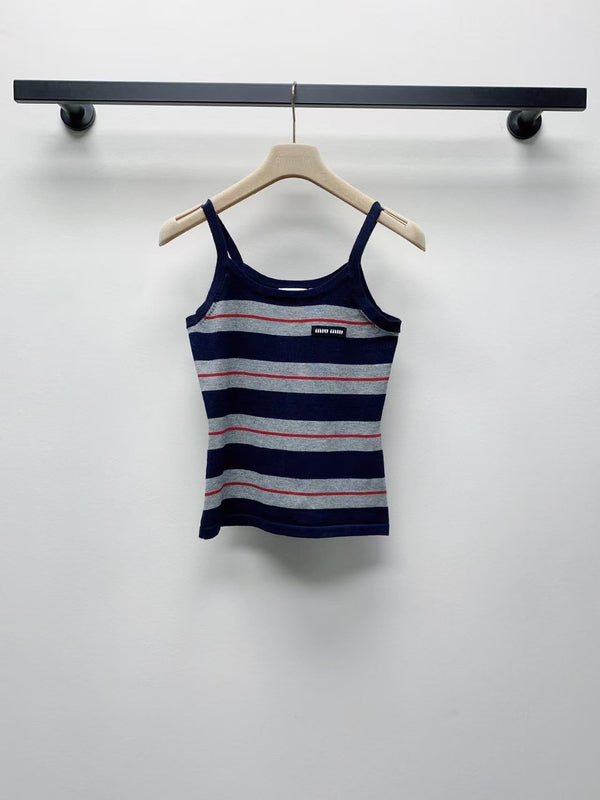 new letter striped vest
