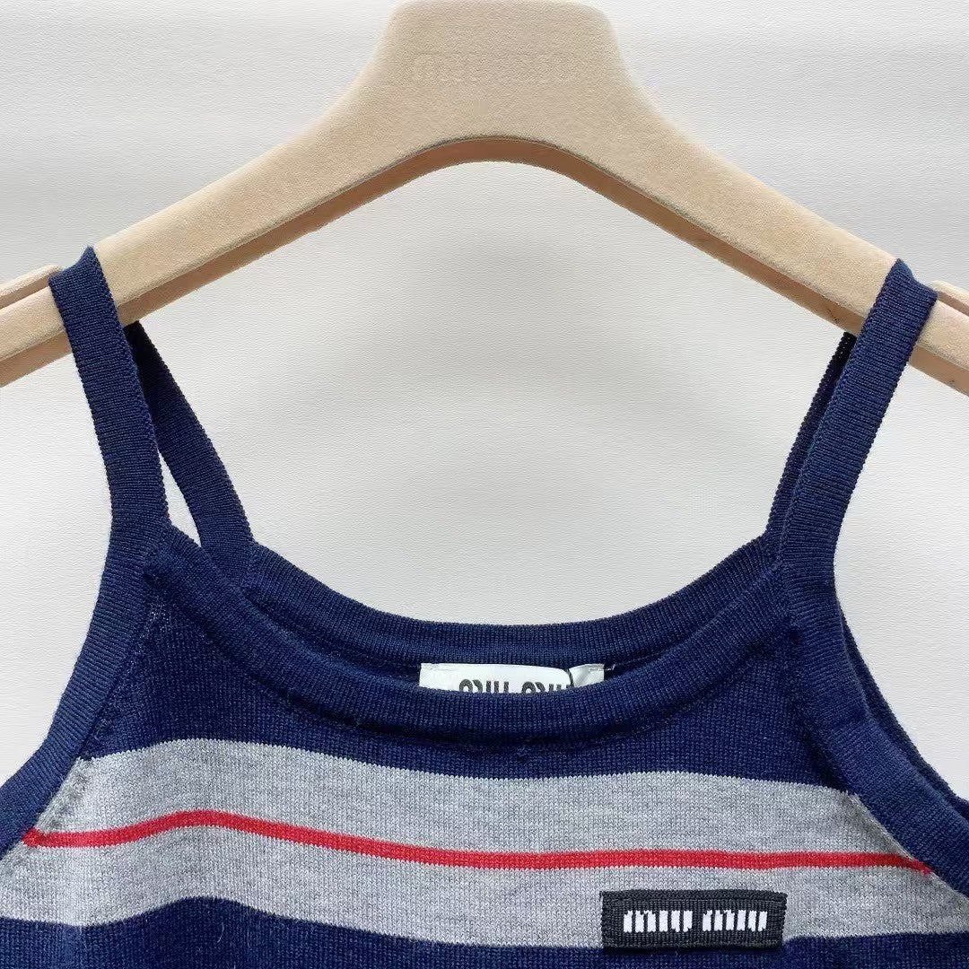 new letter striped vest
