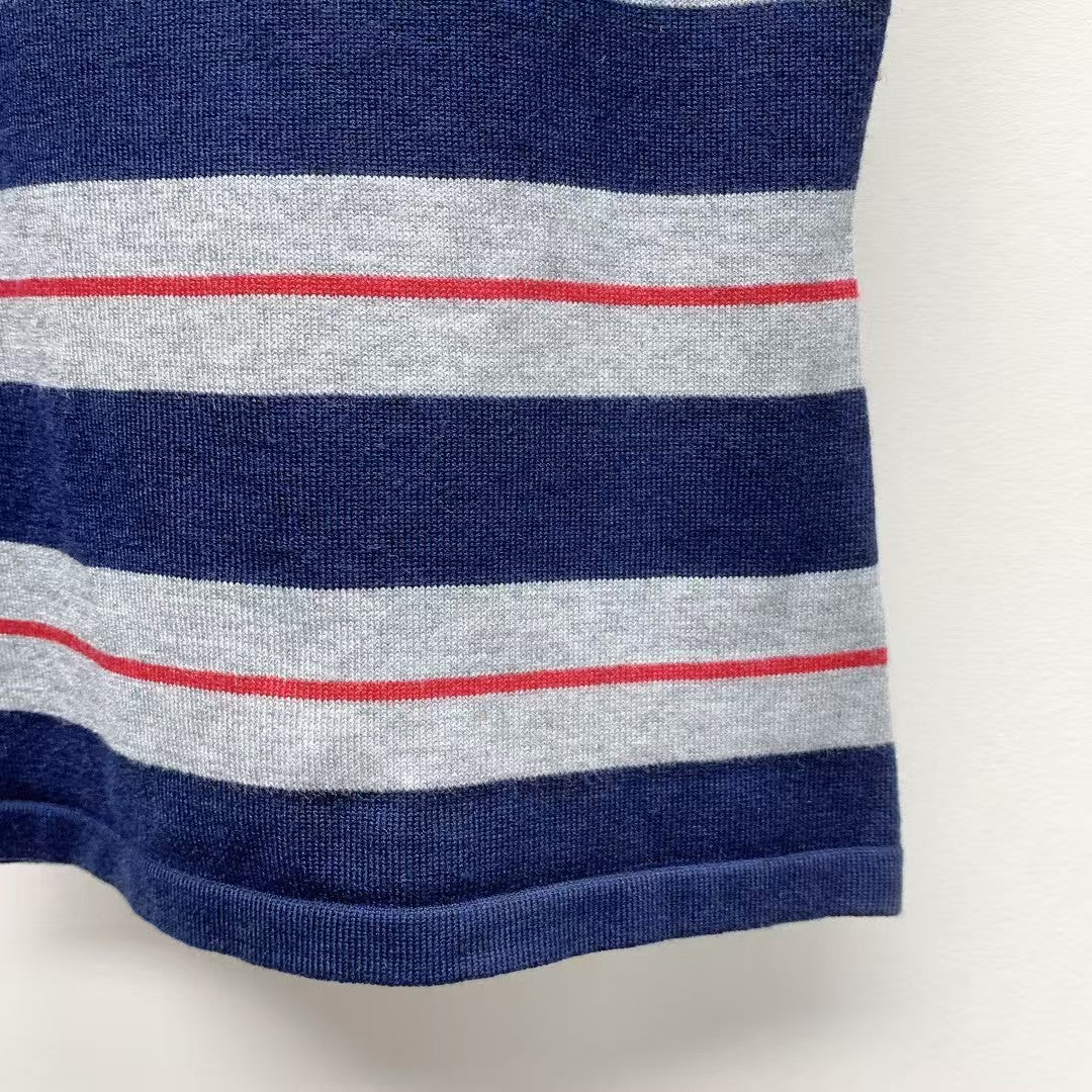 new letter striped vest