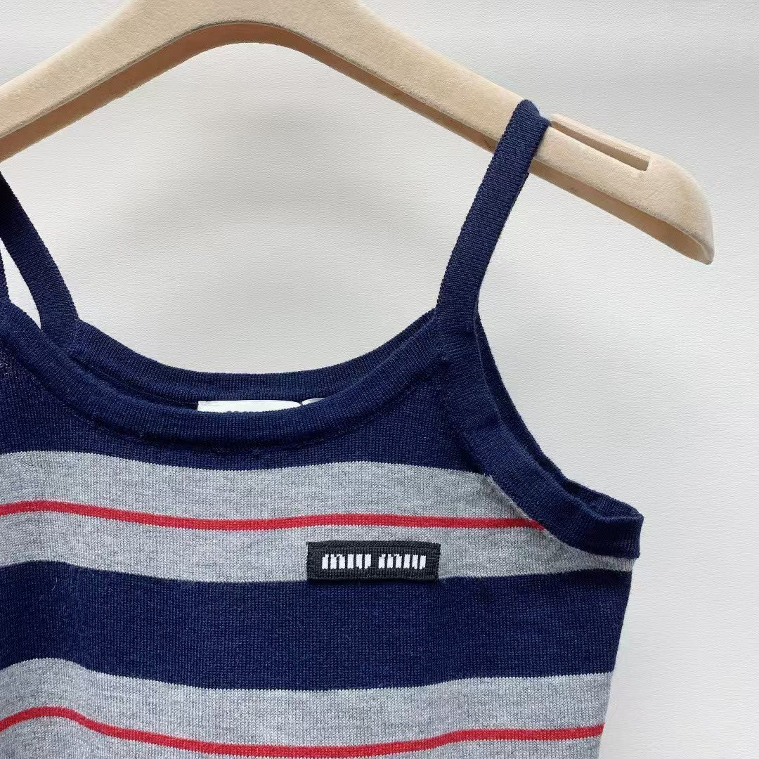 new letter striped vest