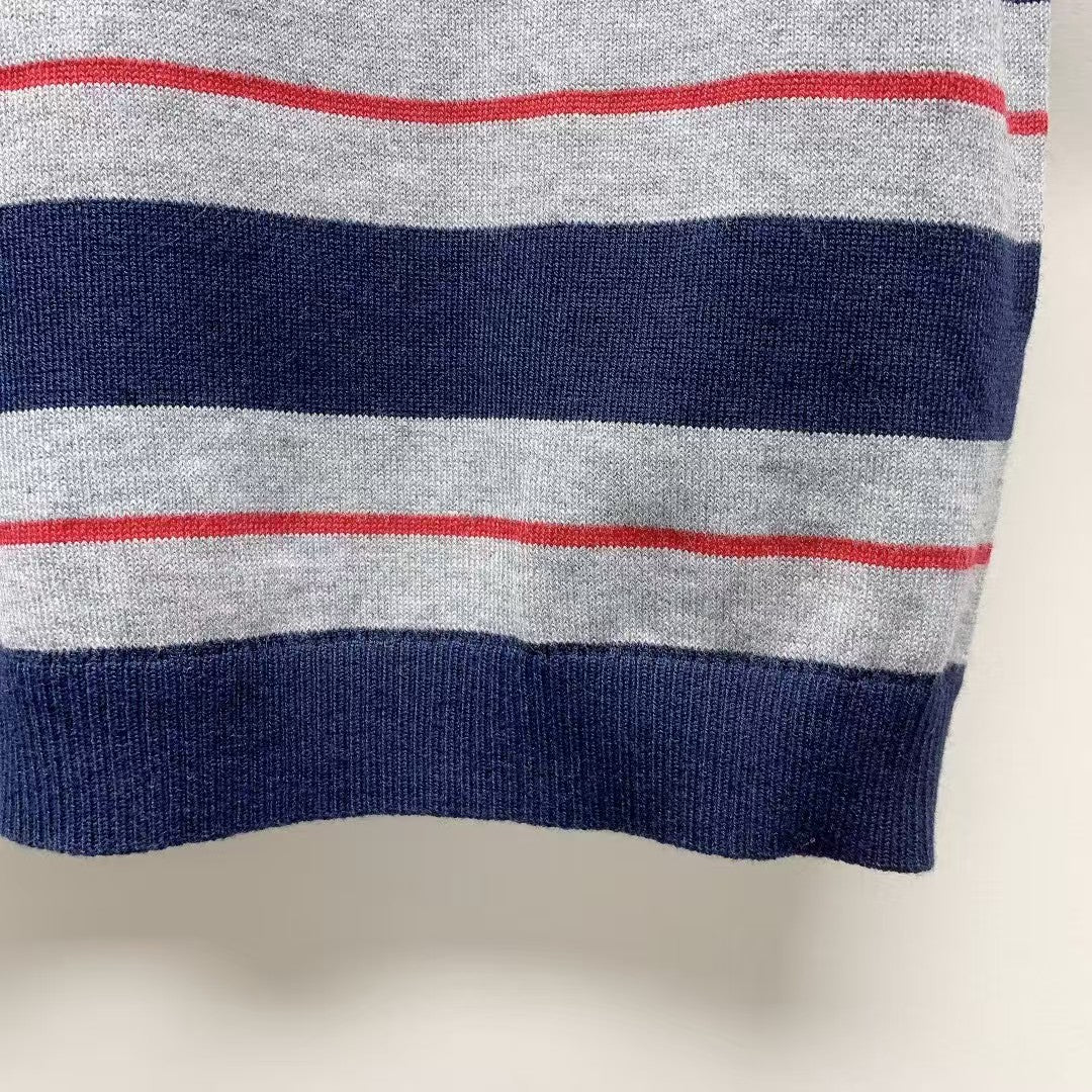 new letter striped short sleeves