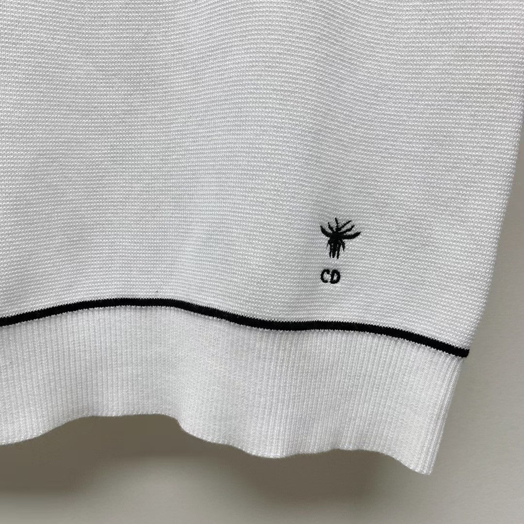 logo little bee knitted sweater short sleeves