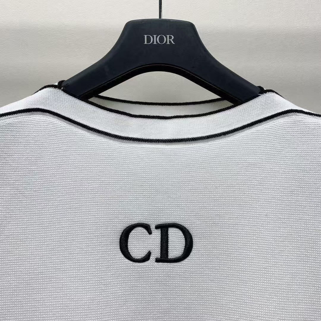 logo little bee knitted sweater short sleeves
