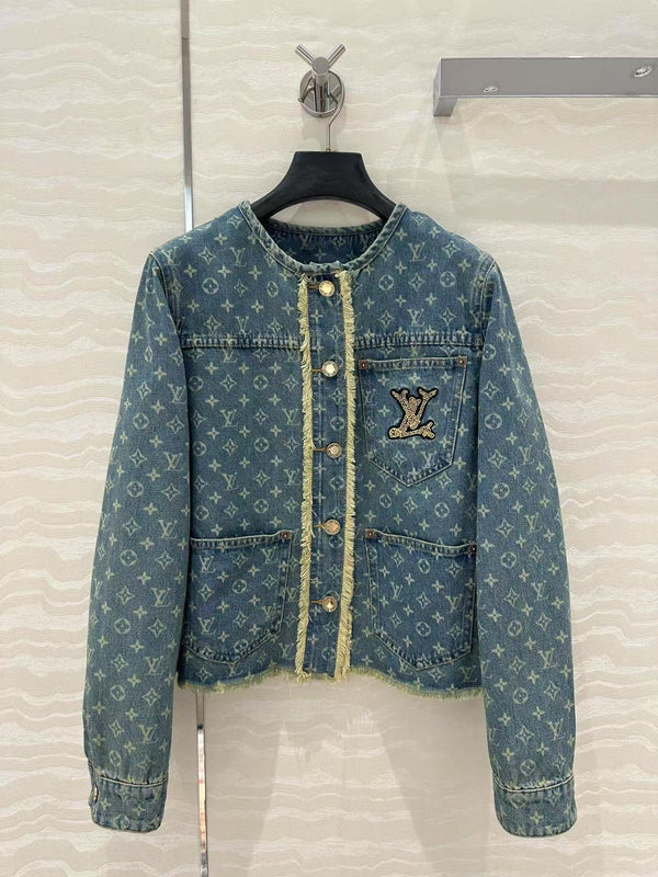 25 Early Spring Jacquard Denim Jacket
