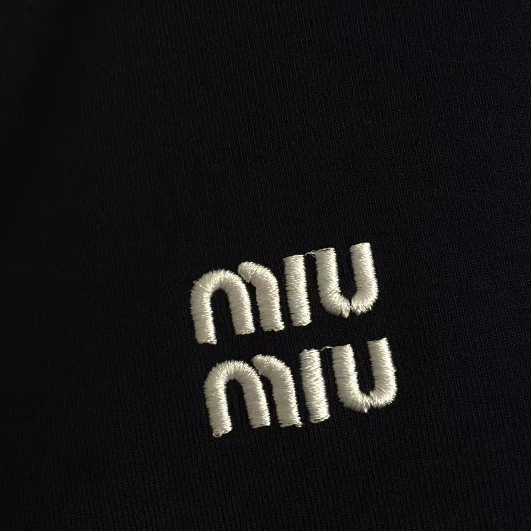 new simple logo embroidery color matching lace lapel short sleeves