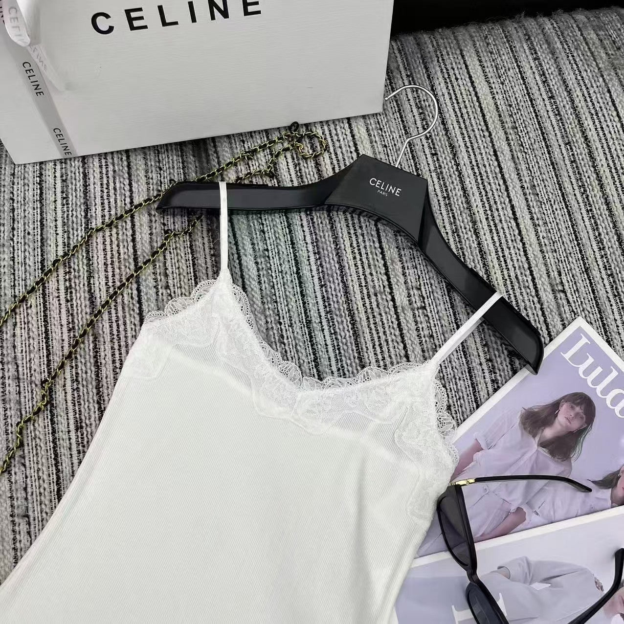 Lace patchwork camisole