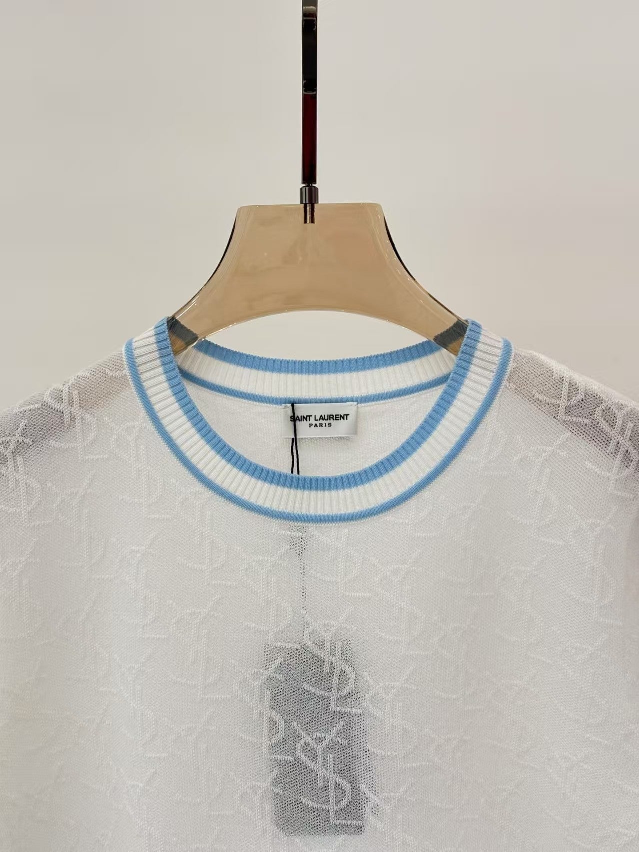 jacquard full print knitted T-shirt