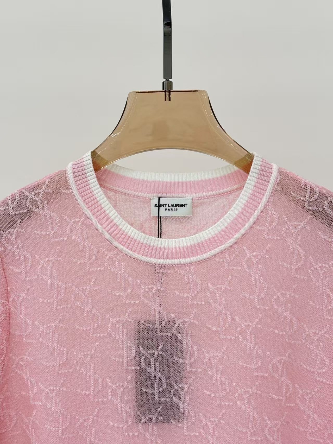 jacquard full print knitted T-shirt