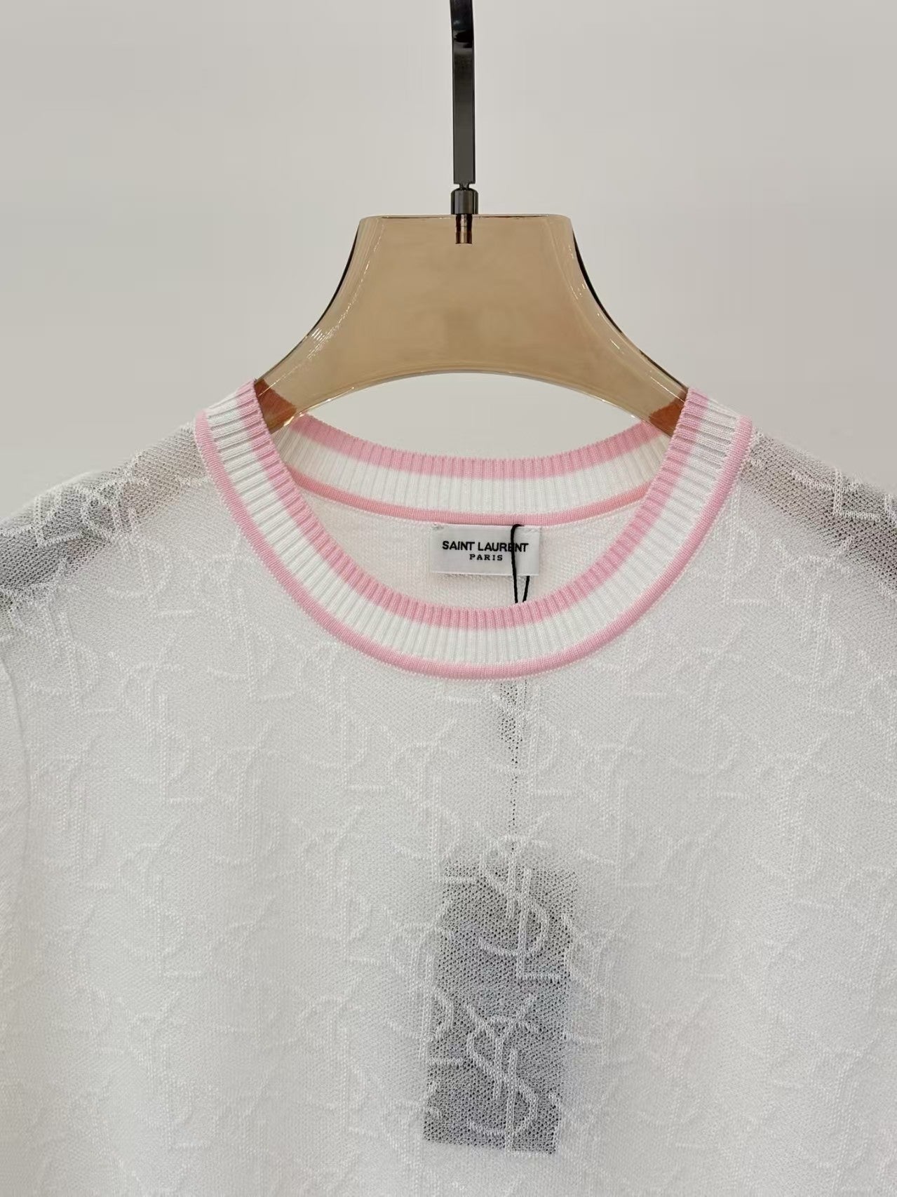 jacquard full print knitted T-shirt