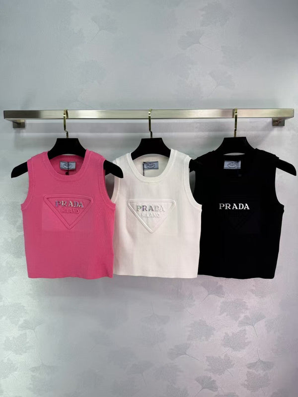 Crew Neck Knit Vest Top