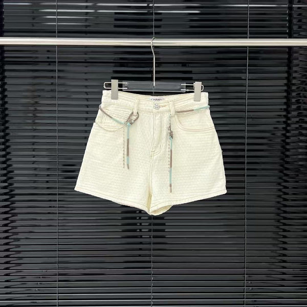 braided rope jacquard shorts
