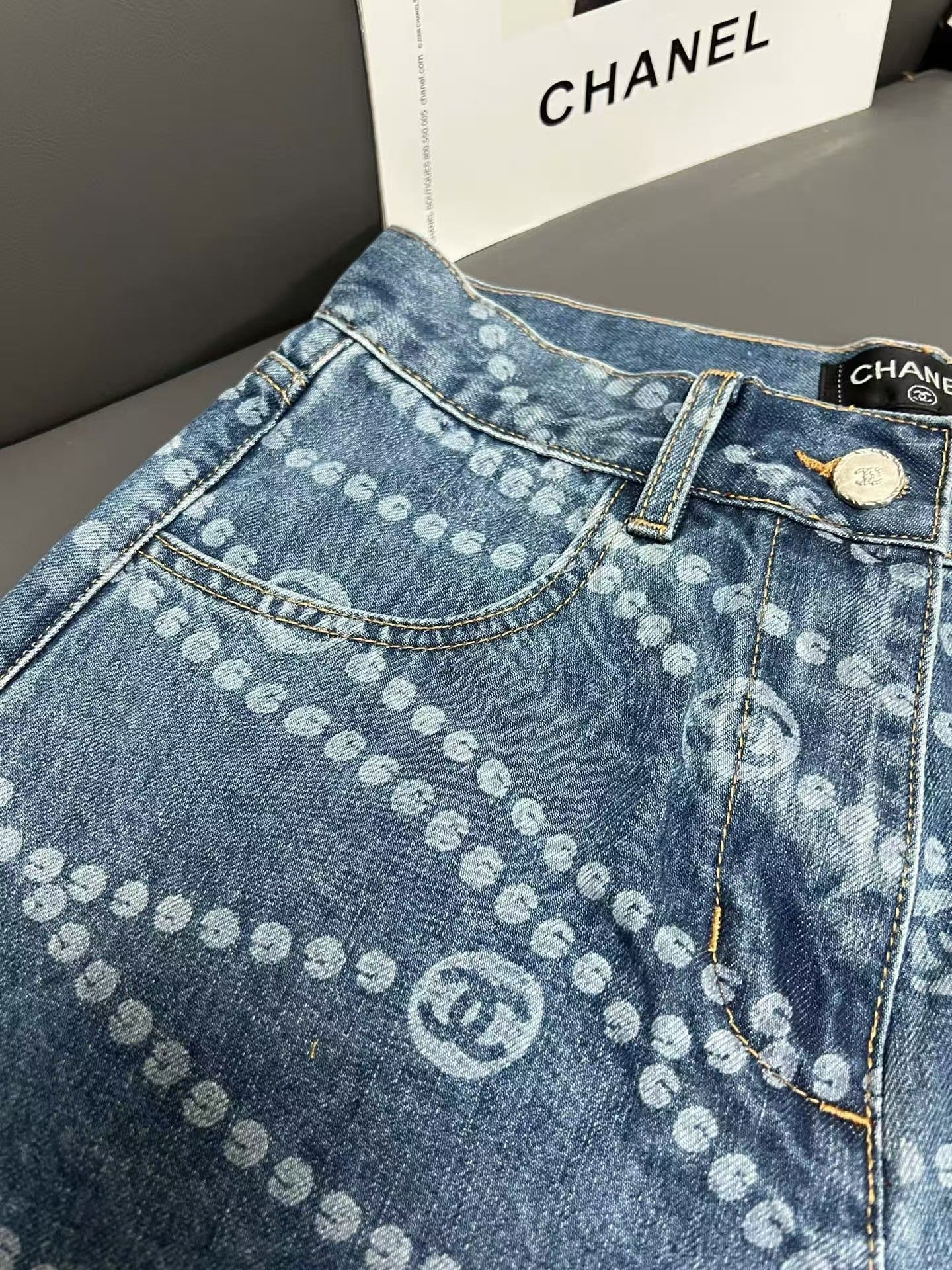 New denim shorts