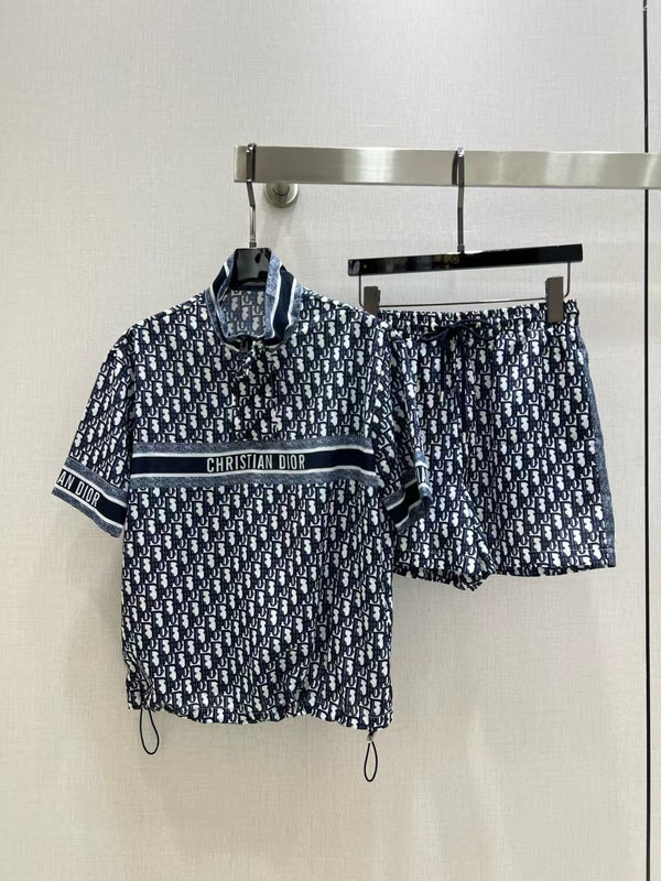 Classic monogram shorts suit