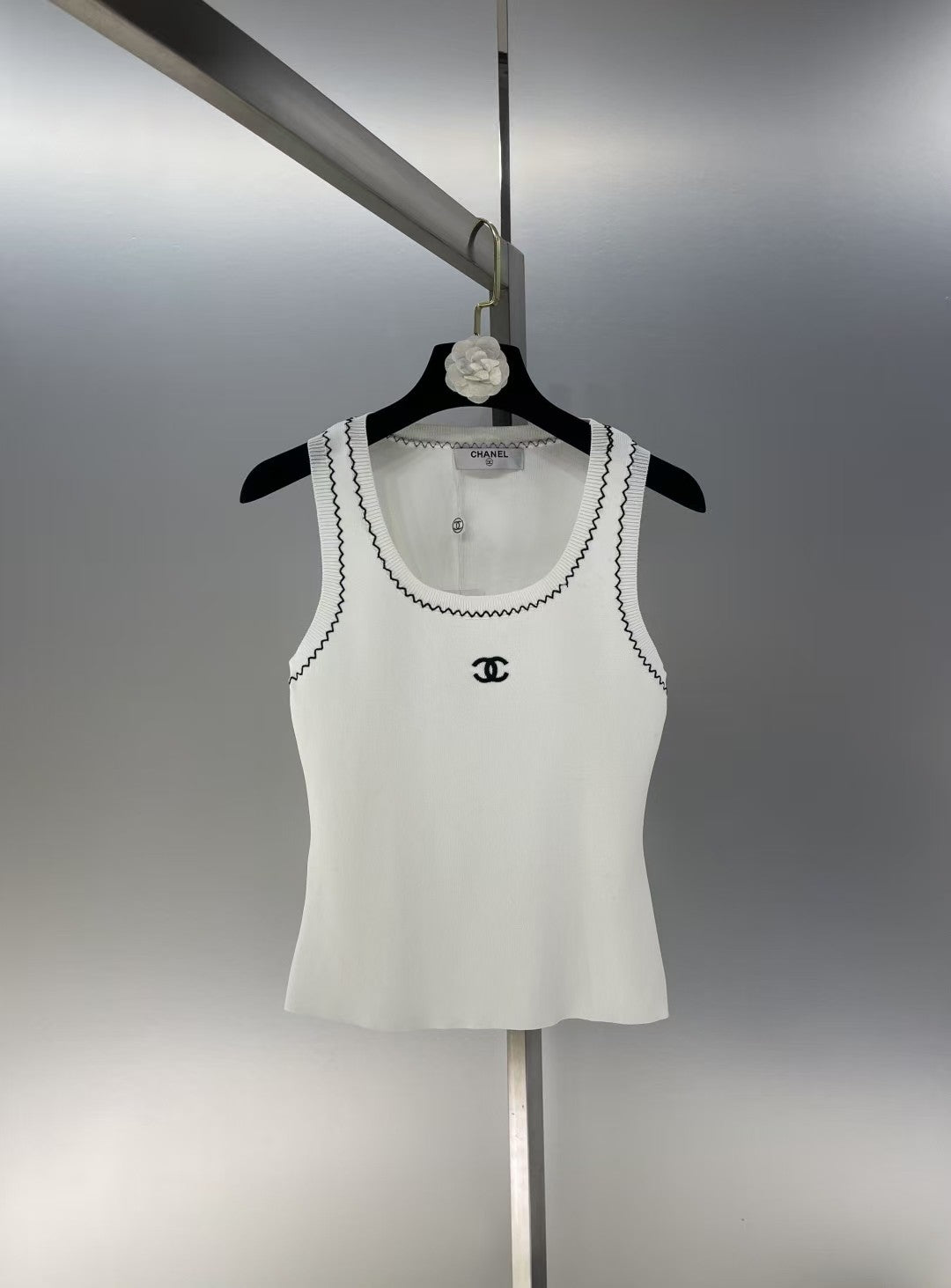 Letter Embroidery Knitted Vest