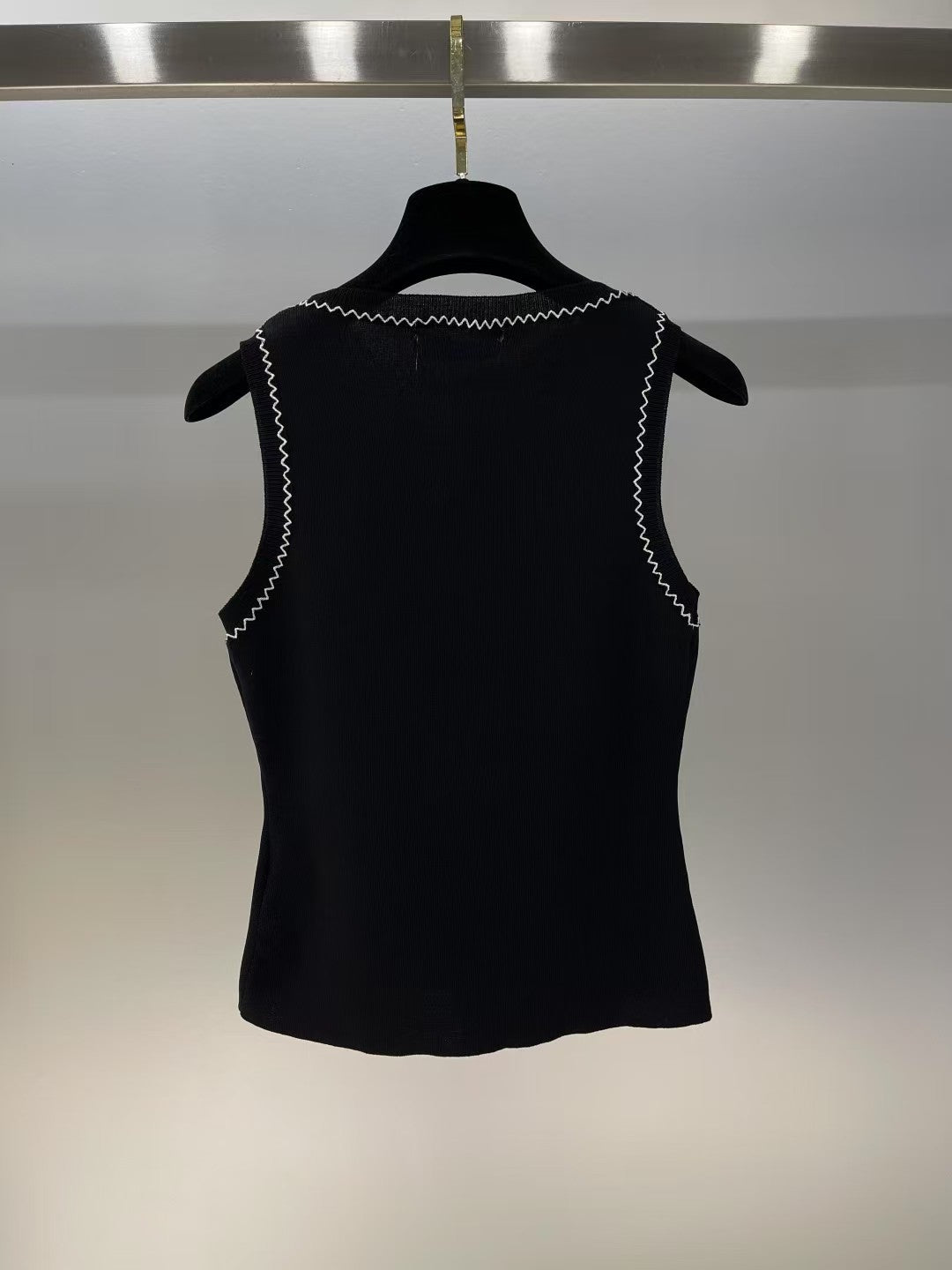 Letter Embroidery Knitted Vest