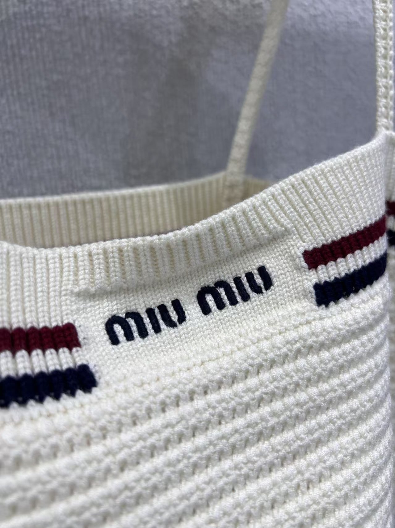 Knitted suspenders + skirt