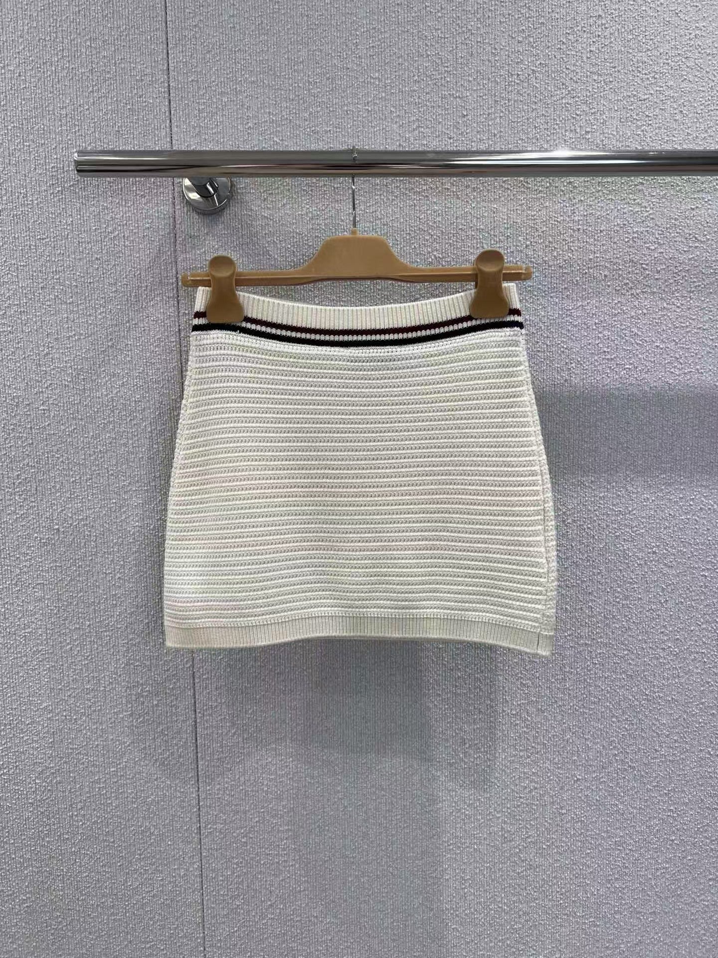 Knitted suspenders + skirt